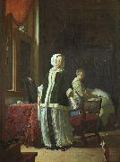 Frans Jansz van Mierisi Morning of a Young Lady USA oil painting artist